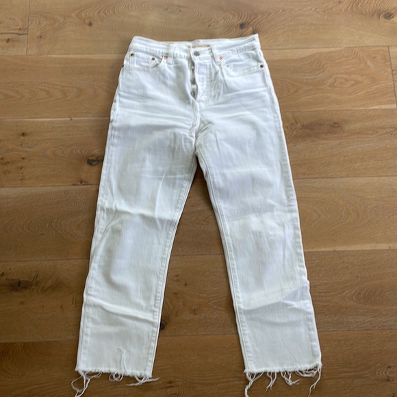 Levi's Jeans Levis Wedgie Straight White Cutoff Denim Poshmark
